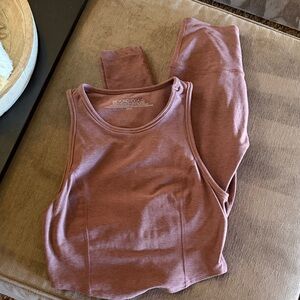 Beyond Yoga Dusty Rose Tank and Leggings Set